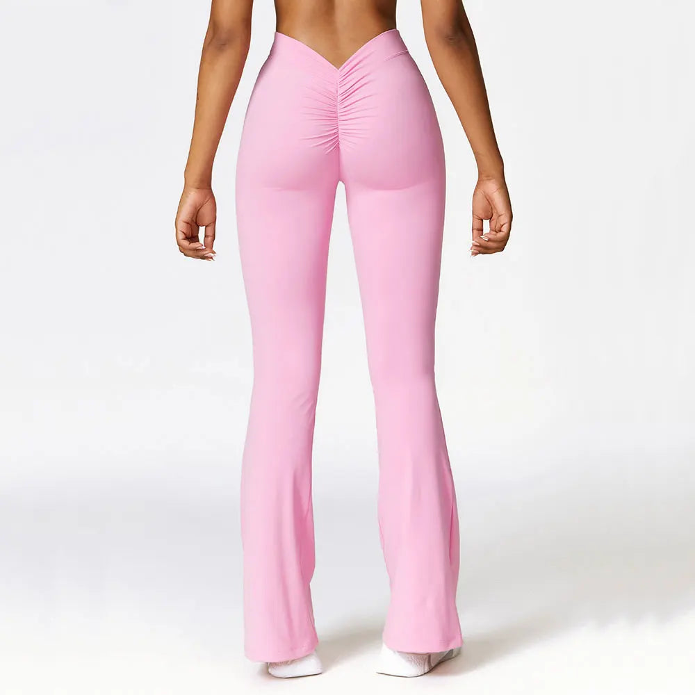 Calça Flare Fitness V-Shape Hip Cintura Alta Deva