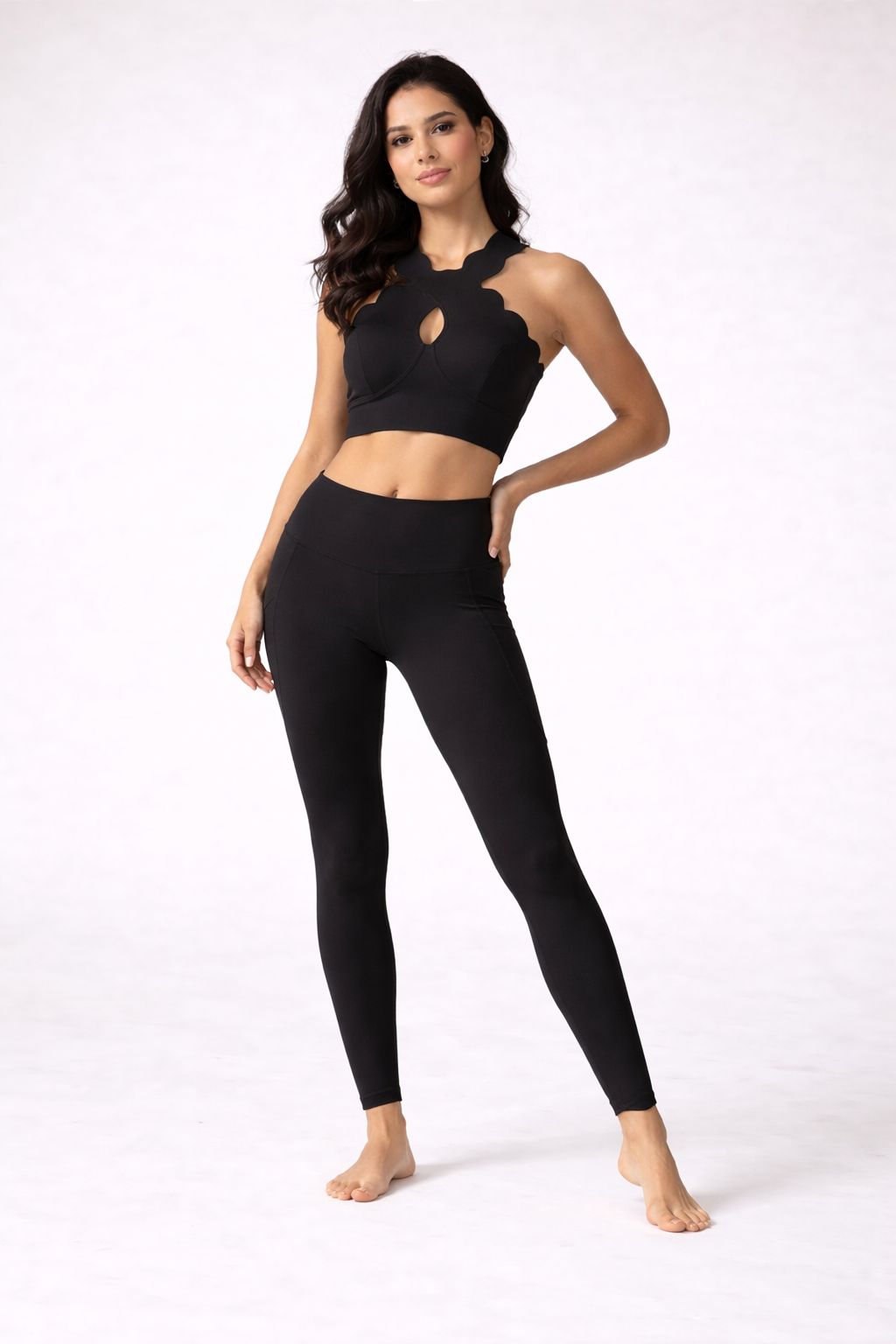 Conjunto Fitness Duas Peças Recorte Esculpido Naomi