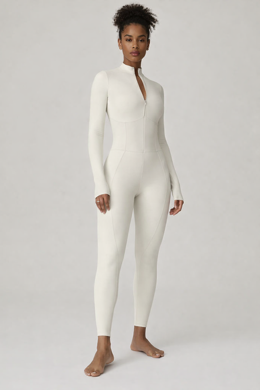 Macacão Esculpido Zíper Valentina