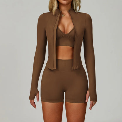 Conjunto Fitness Três Peças Seamless Esculpido Irene