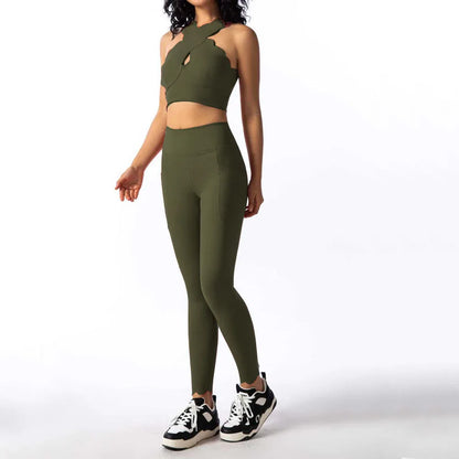 Conjunto Fitness Duas Peças Recorte Esculpido Naomi