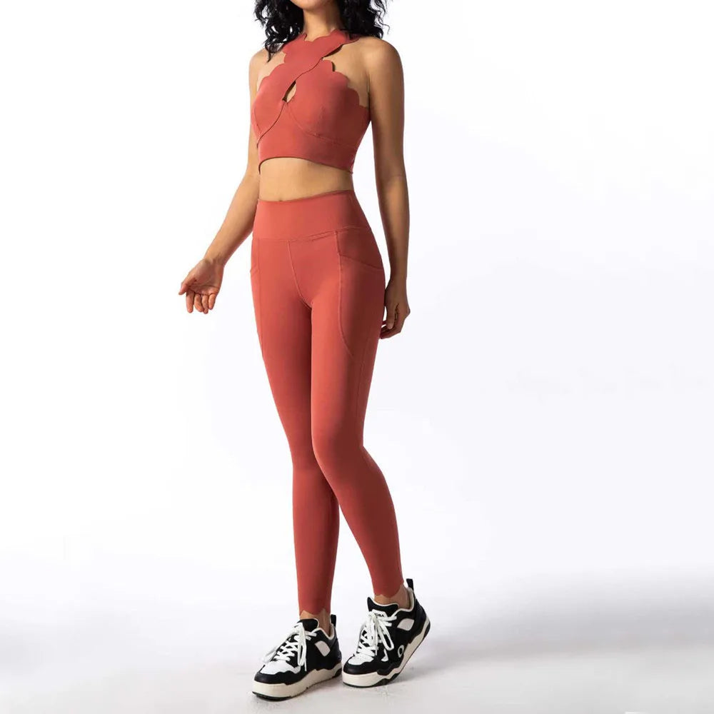 Conjunto Fitness Duas Peças Recorte Esculpido Naomi