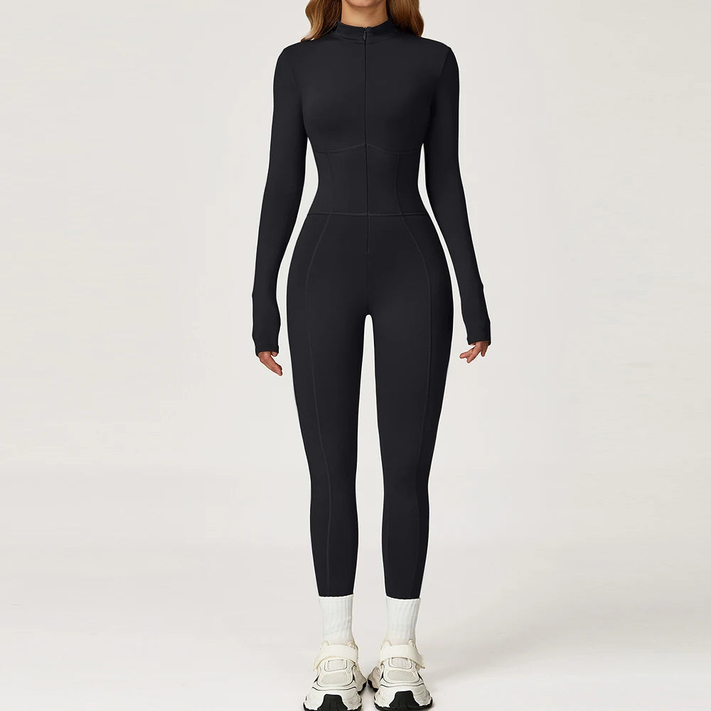 Macacão Esculpido Zíper Valentina