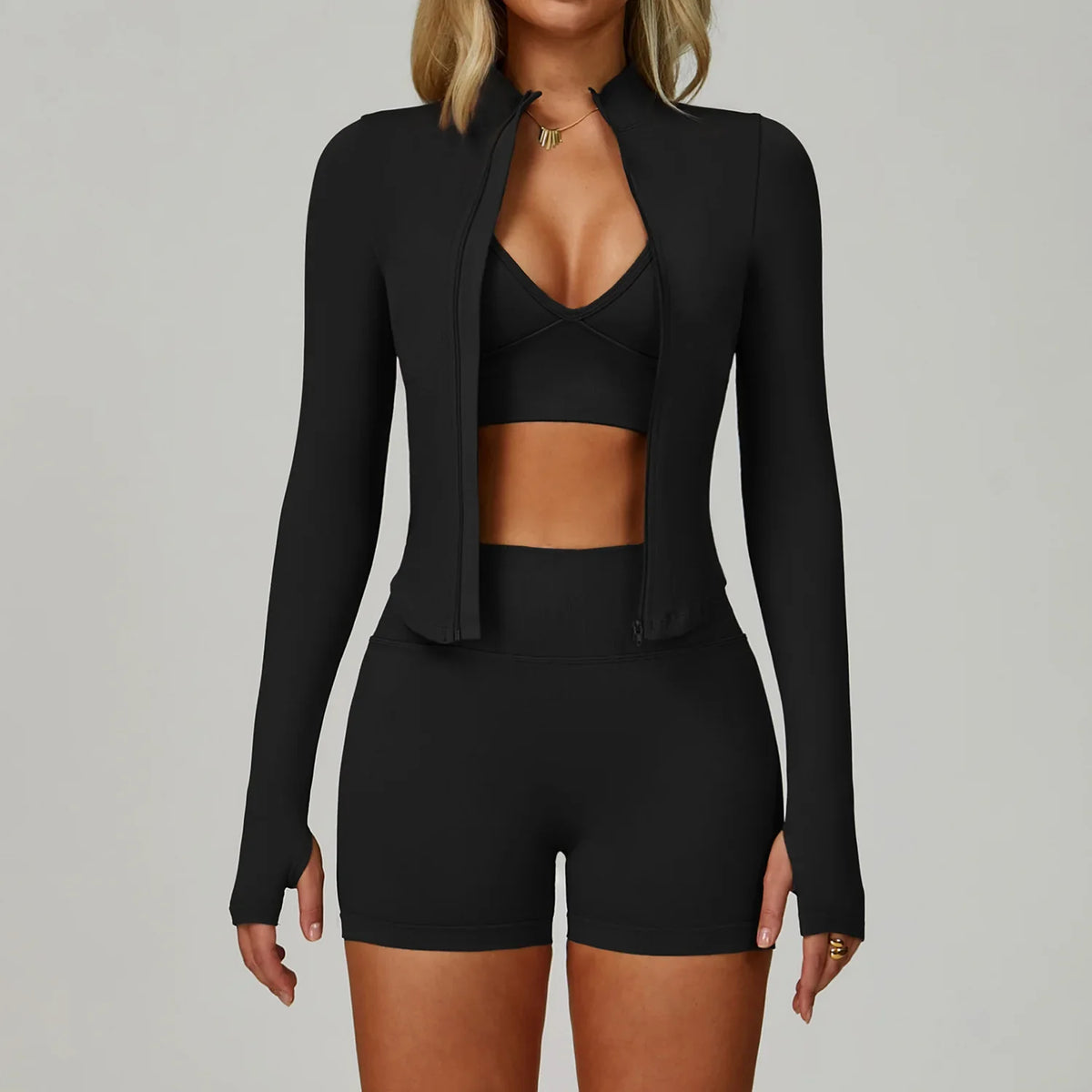 Conjunto Fitness Três Peças Seamless Esculpido Irene