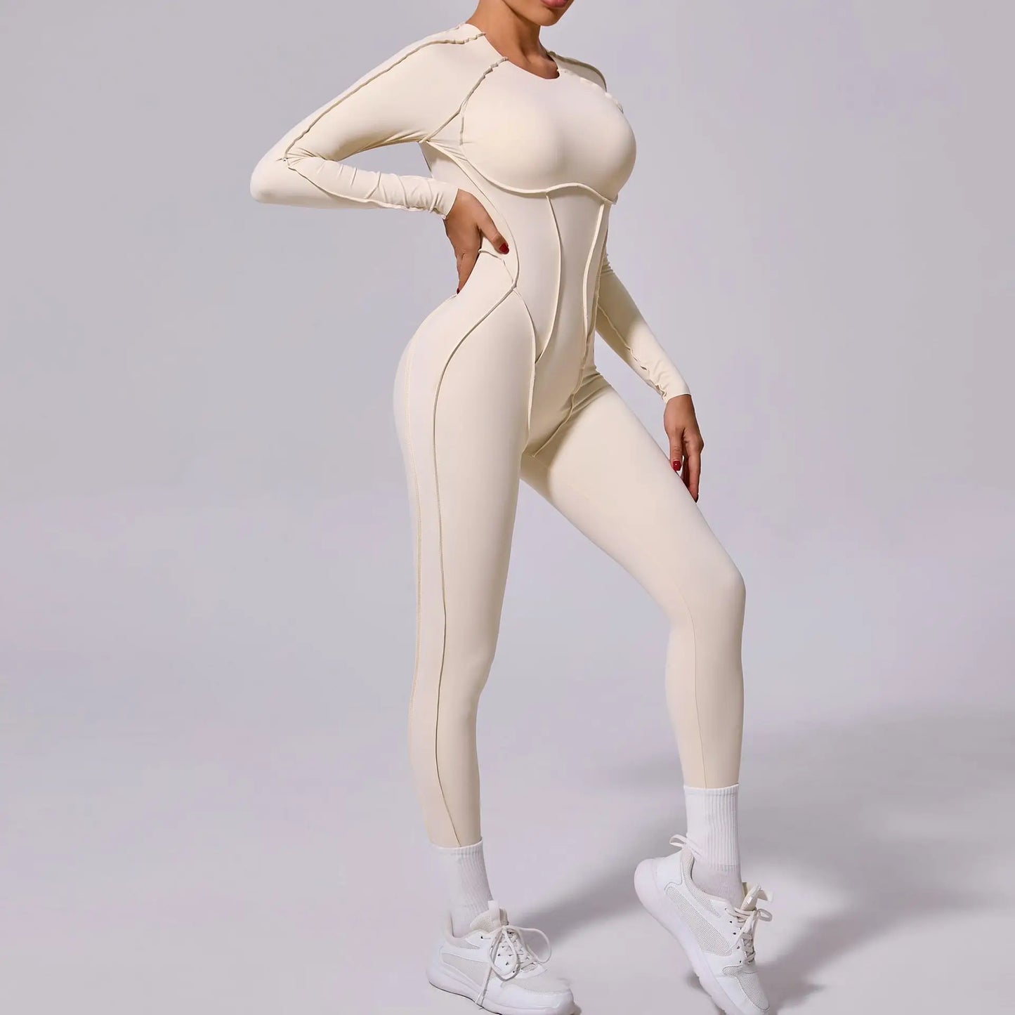 Macacão Longo Contorno Isadora - Manga Longa